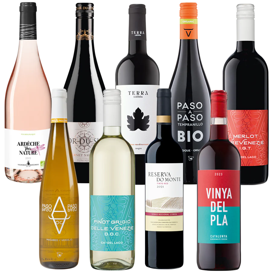 9er Weinpaket Cuvee vs. Reinsortige Weine International
