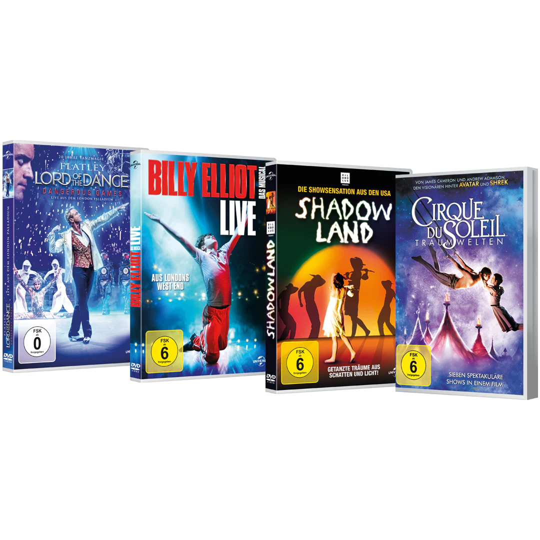 Große Bühnenshows: Lord of the Dance / Billy Elliot / Shadowland / Cirque du Soleil