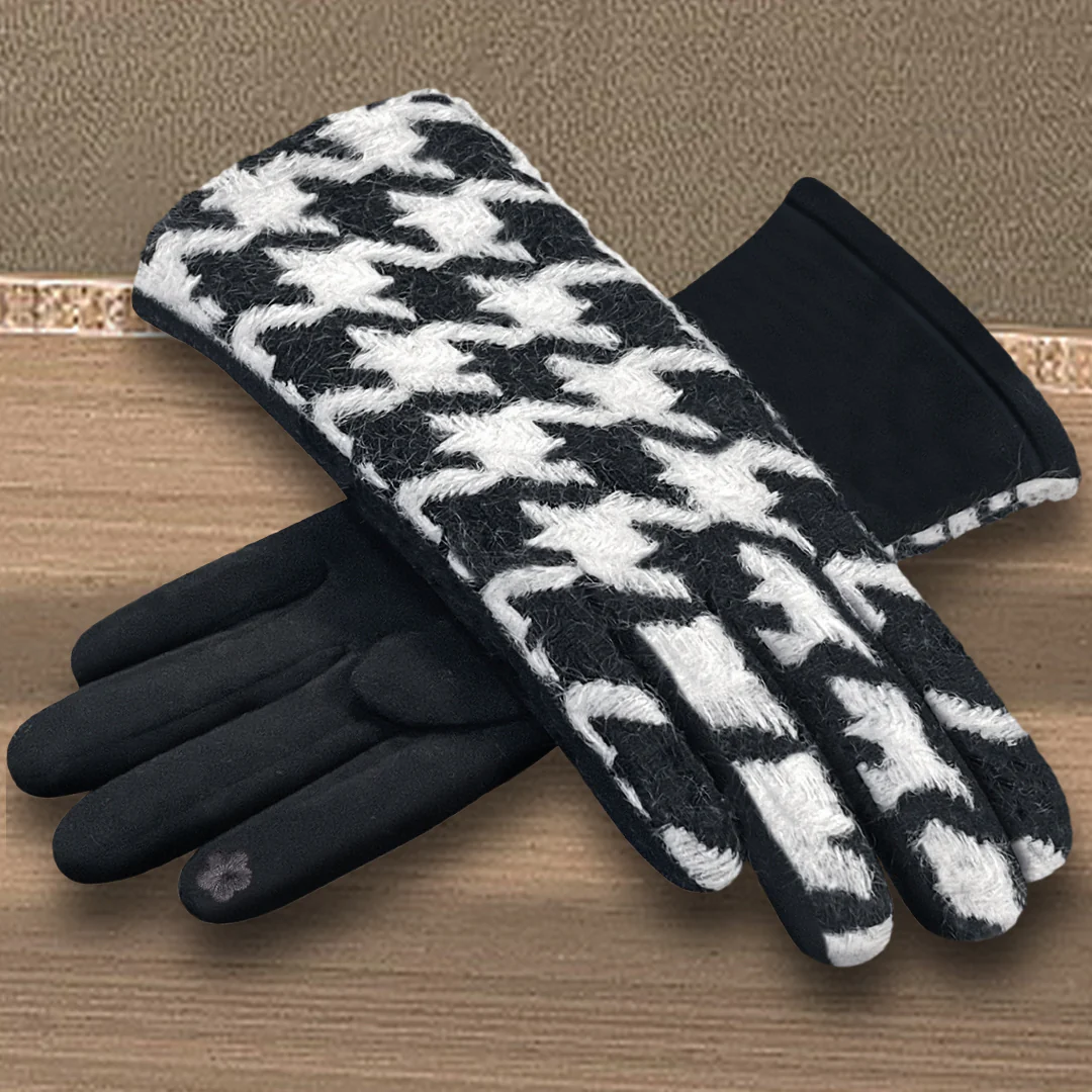 Handschuhe mit Hahnentrittmuster - Image 6