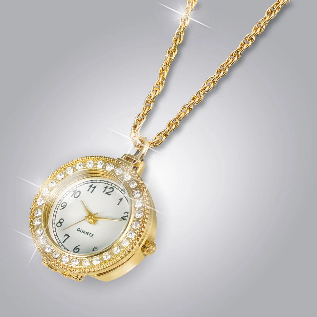 Lupenkette mit Uhr
