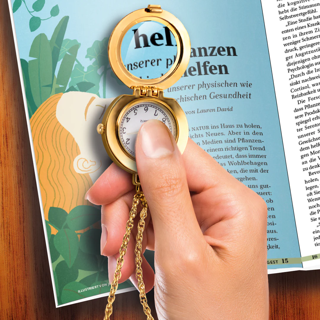 Lupenkette mit Uhr - Image 4