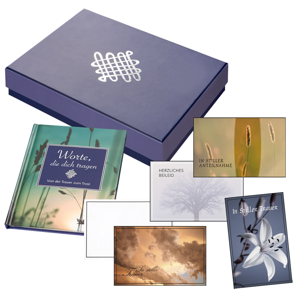 Trauerkarten-Set mit Buch